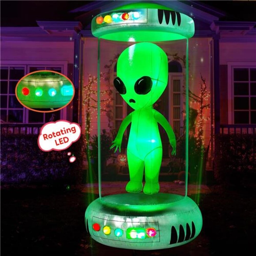 New 7 ft Tall Halloween Inflatable Outdoor Decoration,‎ Alien Inflatable